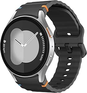 MoKo Sport Band Compatible with Samsung Galaxy Watch 7 FE 6 5 4 Band 40mm 44mm/Watch 6 4 Classic Band 43mm 47mm 42mm 46mm/Watch 5 Pro Band 45mm, No Gap Soft Silicone Bands for Women Men