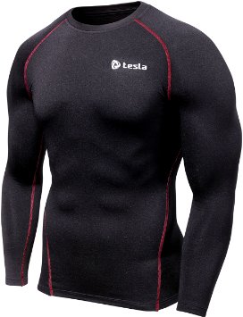 Tesla Mens Cool Dry Compression Baselayer Long Sleeve Baselayer T Shirts R11