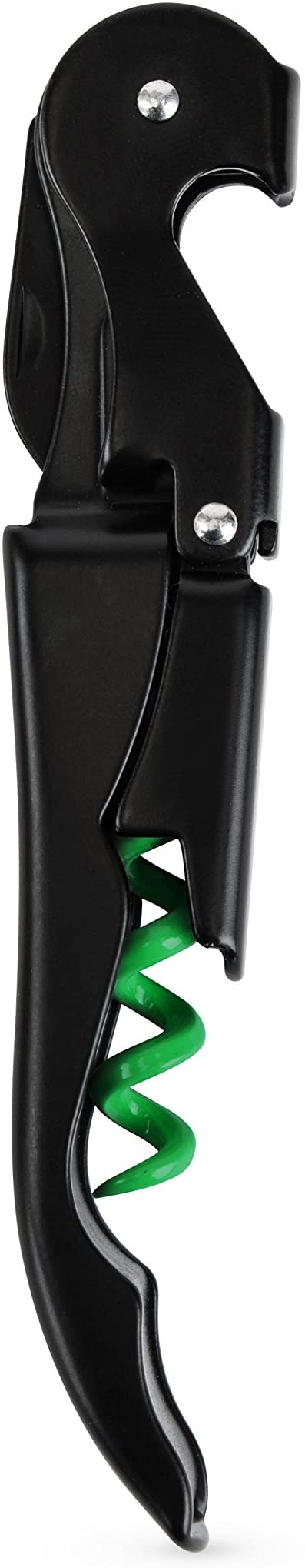 True 7186 Truetap: Double-Hinged Matte Black with Green Corkscrew, Magenta