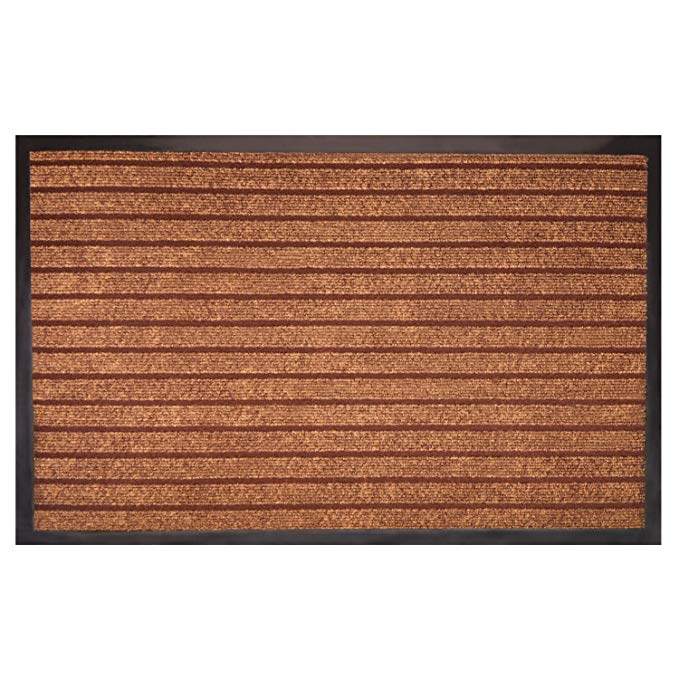 DUSICHIN DUS-316 Entrance Rug Floor Mats Doormats Carpet Patio Dirt Debris Mud Trapper Scraper for Indoor Outdoor 24X36 Inches Brown