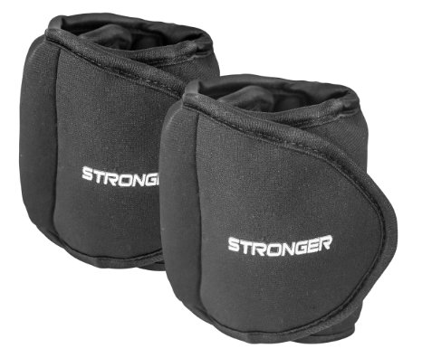 Stronger Adjustable Ankle Weights Set (2x5lbs Cuffs) - Professional Fitness Equipment for Women - At Home Workout Equipment for Calves, Glutes, & More