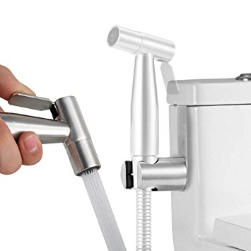 Toilet Handheld Shower,LANMU Cloth Diaper Sprayer,Toilet Sprayer,Bidet Plumbing,Toilet Wash Bidet Attachment Kit with Hose & Holder