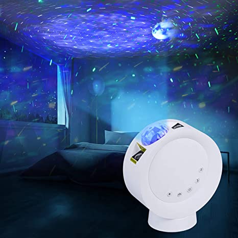 Sky Light Projector, Nebula Galaxy Starry Projector Moon Light Lamps 4000mAh Battery Powered Remote Control Bedroom LED Night Lights for Kids Adults Party Birthday Christmas Home Decoration (White)