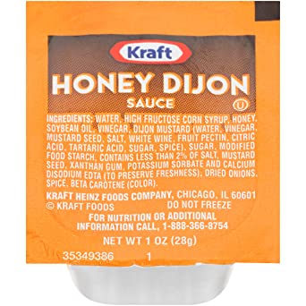 Kraft Honey Dijon Sauce Single Serve Packet (1 oz Packets, Pack of 100)