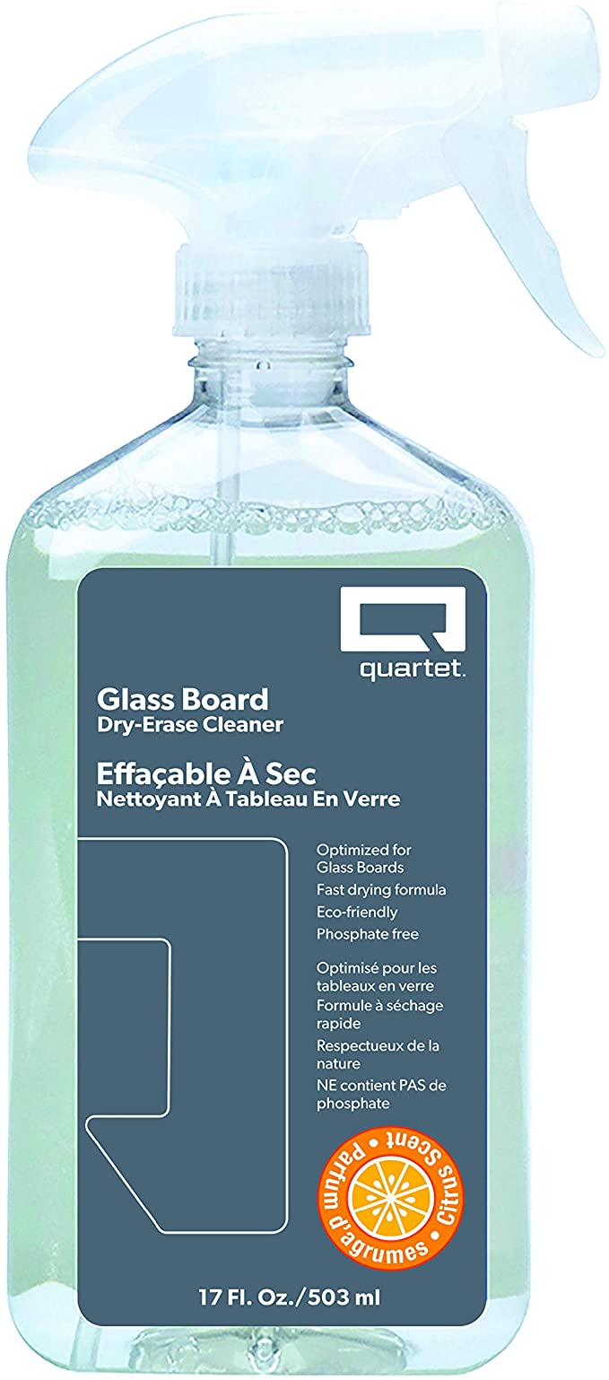 Quartet Glass Whiteboard/Dry Erase Board Cleaner, 17 oz, Orange Scented (562)