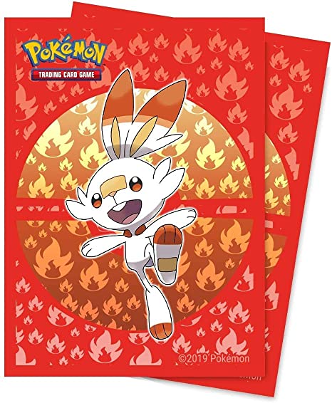 Ultra Pro E-15362 Standard Deck Protector Sleeves-Pokemon Sword & Shield Galar Starters Scorbunny (65 Pack)