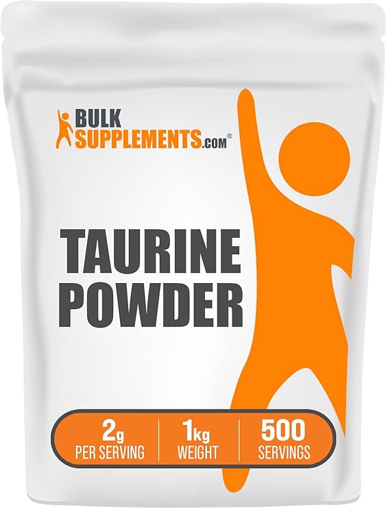 BulkSupplements.com Taurine Powder - Taurine Supplement, Taurine 2000mg, Amino Acids Supplement - Heart Health Supplements, Unflavored & Gluten Free, 2g per Serving, 1kg (2.2 lbs)