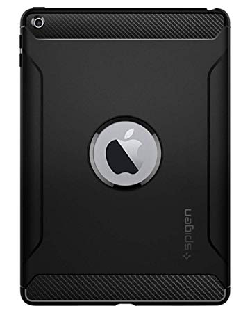 Spigen Rugged Armor Design for Apple iPad 9.7 Case iPad Case (2017/2018) - Black