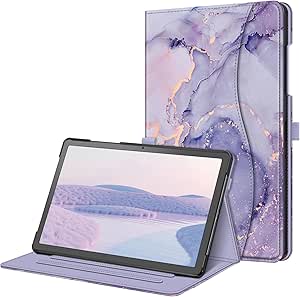 Fintie Case for Samsung Galaxy Tab A9 Plus/A9  11 Inch 2023 Model (SM-X210/X216/X218), Multi-Angle Viewing Smart Stand Back Cover with Pocket Auto Wake/Sleep, Lilac Marble