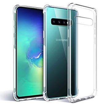 Slim Case for Samsung Galaxy S10 Plus, EasyAcc Crystal Clear Soft TPU Thin Phone Case with 4 Corners Air Cushion Protection Transparent Back Cover Compatible with Samsung Galaxy S10