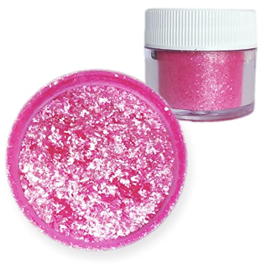 Deep Barbie Pink Edible Tinker Dust Edible Glitter 5g Jar | Bakell Food Grade Gourmet Dessert, Foods, Drink Garnish | Pearlized Shimmer Sparkle Sprinkle