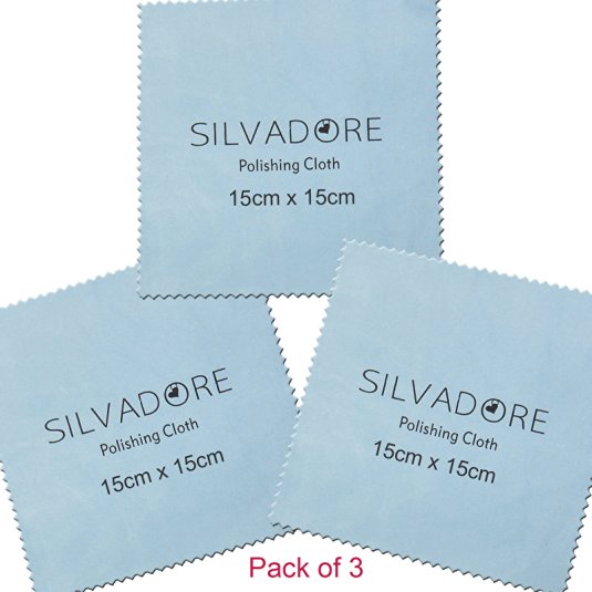 Silvadore - Microfiber Silver & Gold Jewellery Polishing Cloth - Treated Anti-Tarnish Formula