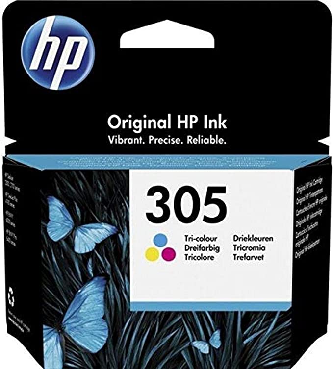 HP 305 3YM60AE Tricolor Original Ink Cartridge Compatible DeskJet 2700, 2730, 4100, 4134, Envy Series 6020, 6030, 6420, 6430 Inkjet Printers