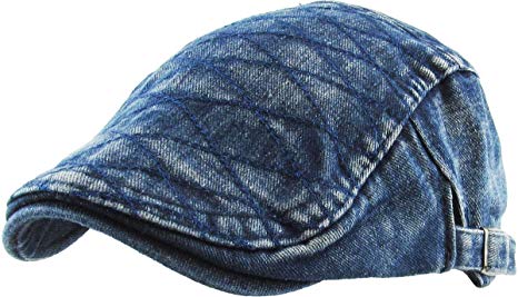 Classic Solid Cotton Denim Newsboy Ivy Gatsby Cabbie Ascot Hat Cap Adjustable