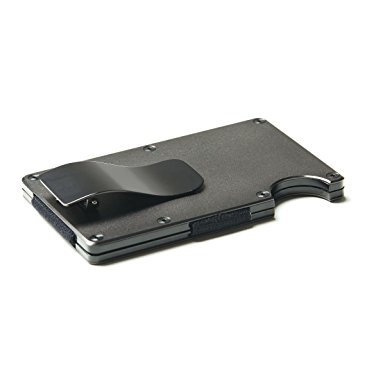 The Ridge Wallet Gunmetal Silver Money Clip Slim Aluminium Minimal Card Holder