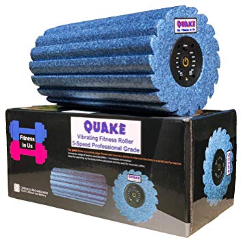 Quake 5 Speed Vibrating Foam Roller – Deep Tissue Massager, Trigger Point, Sports Therapy and Muscle Recovery