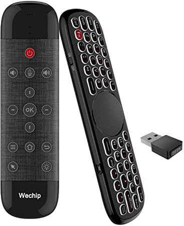 Uprade W2PRO 2.4GHz Universal TV Remote Air Mouse with Blacklit Keyboard,Wireless Fly Mouse Touchpad Compatible with Nvidia Shield,Android TV Box,PC,Smart TV,Projector,HTPC,Windows,Mac OS,Linux