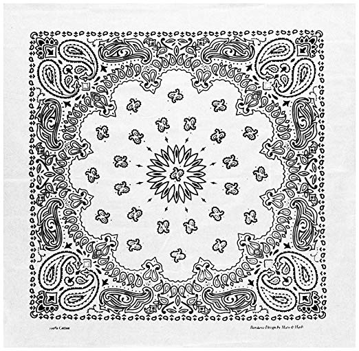 Large Bandanas 27 x 27 | Versatile Biker Rags | Classic Paisley Bandana Pattern