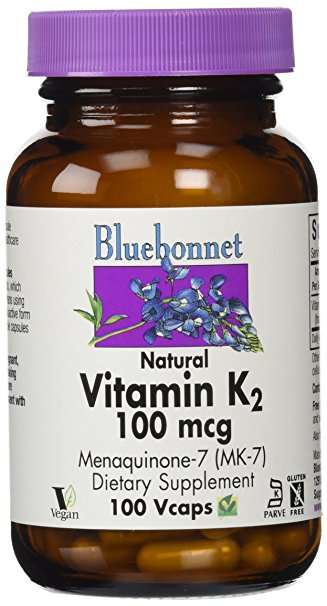 BlueBonnet Vitamin K2 Vegetarian Capsules, 100 Count