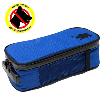 Cali Crusher 100% Smell Proof Soft Case w/Combo Lock (9.5"x4"x3.5") (Blue)