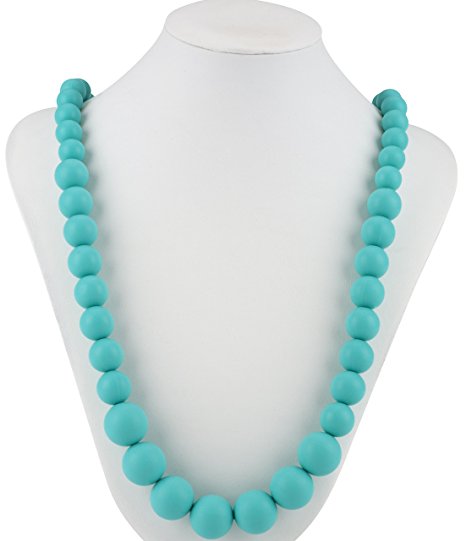 Nuby Teething Trends Round Beads Teething Necklace - Aqua