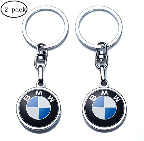 JIYUE Compatible for BMW Keychains 3D Car Logo Key Chain Key Ring Accessories,Suit for BMW 1 3 5 6 Series X5 X6 Z4 X1 X3 X7 7 Series Gift Present for Men and Woman (2pcs)…