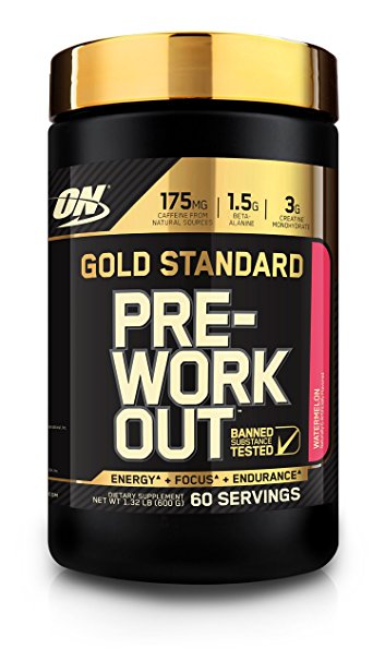 Optimum Nutrition Gold Standard Pre-workout, Watermelon, 60 Servings, 1.58 pound