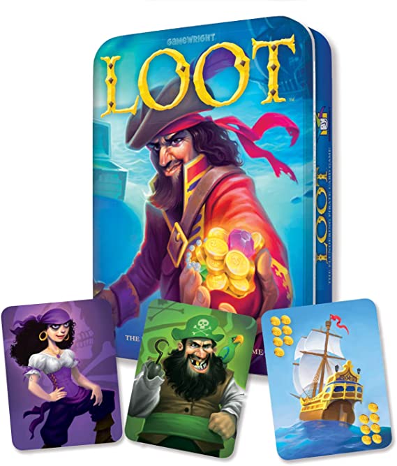 Gamewright Loot Deluxe Tin - The Plundering Pirate Card Game