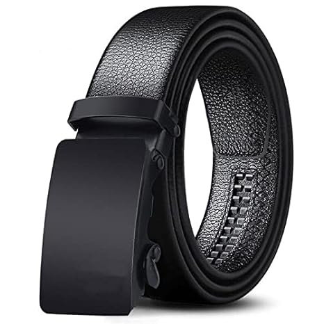 Nexbelt Men's Vegan Leather Belt for Men, Formal/Casual,Autolock,Black | Fit on up to 40 Inches Waist size