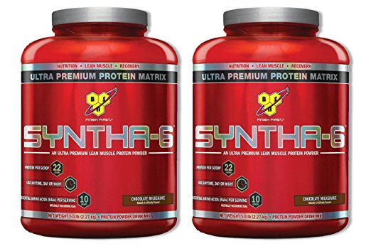 BSN SYNTHA-6 Protein Powder - Chocolate Milkshake, 10 lbs (104 Servings)