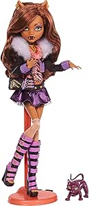 Monster High Clawdeen Wolf Reproduction Doll Wearing Original Fashion & Shoes with Pet, Doll Stand & Accessories, 10-5-inch Collectible Toy