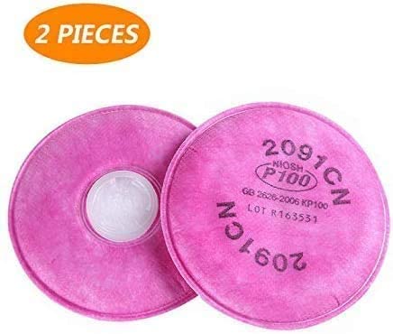 2 PCS Particulate Filter Compatible with 2091 P100, Installed on 6000 7000 FF-4 Filter Retainer Use，4.3 Inch