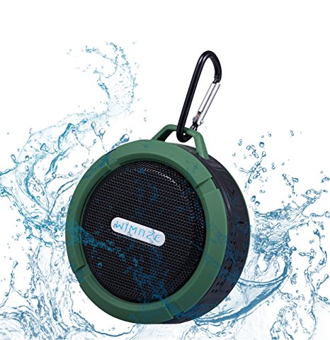 Exclusive Portable Wireless Waterproof Bluetooth Shower Speaker with Built-in Microphone Olive
