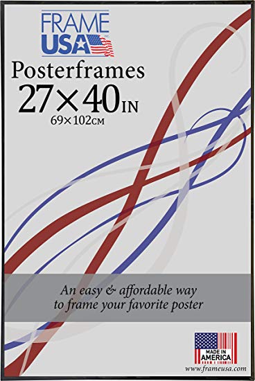 Frame USA Hardboard Poster Frame Frames, 27 x 40, Black