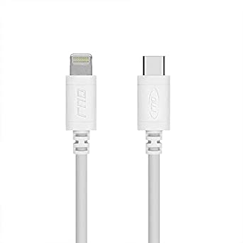 RND MFi Certified USB-C to Lightning 6ft Cable for iPhone, iPad (Pro, Air, Mini) and iPod (6 Feet/1.8M/White)