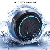 Bluetooth Shower SpeakerDLAND Waterproof Shockproof Wireless Bluetooth Stereo Speaker Built-in Mic for Speakerphone-Portable Stream Radio Fm Pairs with all Smartphones-- Music and Fun Indoor and Outdoor