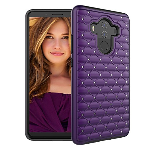 Mate 10 Pro Case,Dake Dual Layer Defender Heavy Duty Shockproof Protective Case for Huawei Mate 10 Pro (Purple)