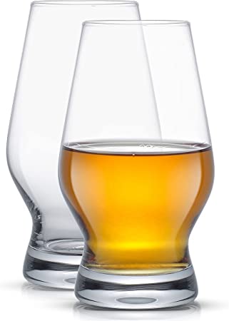 JoyJolt Halo Crystal Whiskey/Scotch Glasses Set of 2. Perfect Whisky Glass for Liquor or Bourbon Tumblers. 7.8 Once Whiskey Glasses.