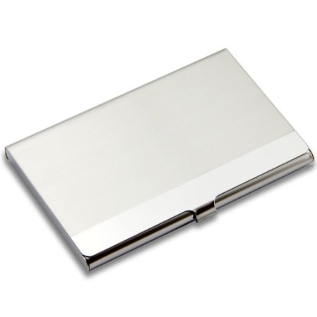 SanHoo Business Card Holder - Professional Stainless Steel Card Holder Keep Business Cards in Immaculate Condition