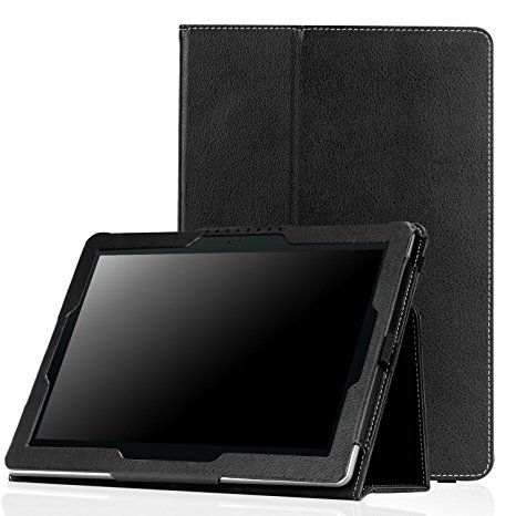 MoKo ASUS ZenPad 10 Z300C / Z301 Case - Ultra Compact Slim Folding Stand Cover Smart Case with Built-in Handle Strap & Auto Wake / Sleep For ASUS ZenPad 10 Z300C / Z301 10.1" Tablet, BLACK