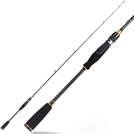Sougayilang Fishing Rod,30-Ton Carbon Fiber Casting & Spinning Rods - Durable Lightweight Ultra-Sensitive Graphite Casting & Spinning Rod,Twin-Tip Trout Rods or One Piece Trout Rods Crappie.