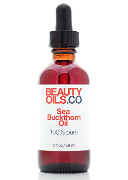 Sea Buckthorn Berry Oil - 100% Pure Virgin Cold-Pressed (2 fl oz) by BEAUTYOILS.CO - Dry Skin Anti Aging and Acne Treatment