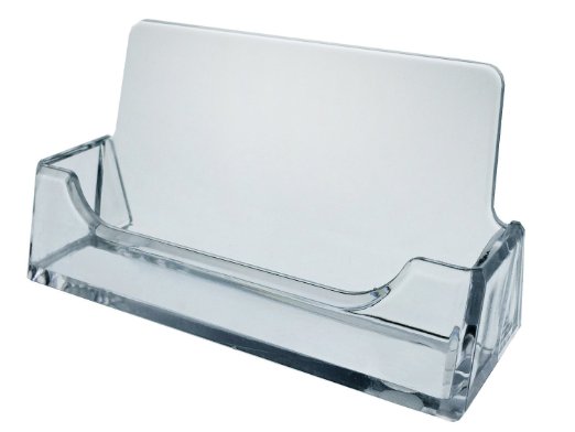 Beauticom 3 Pieces - Clear Plastic Business Card Holder Display Desktop Countertop Style  3