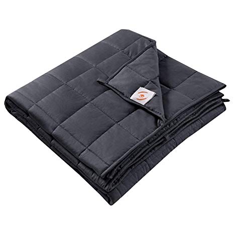Maple Down Adults Weighted Blanket, 7-Layer Heavy Bed Blankets with Oeko-TEX | 20lbs, 60'' ×80'', Queen | 100% Cotton, Mircro Glass Beads | Dark Gray