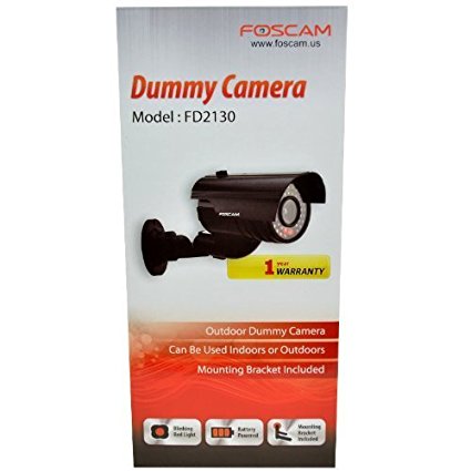 Foscam FD2130 Black Outdoor Dummy Camera - With Red Blinking Light