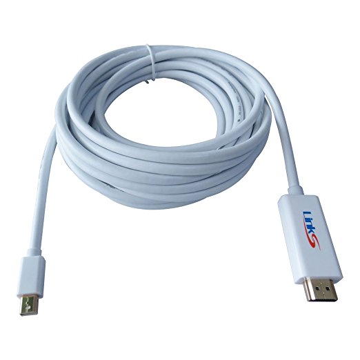 LinkS Gold Plated Mini DisplayPort | Thunderbolt to HDMI Cable (15ft)