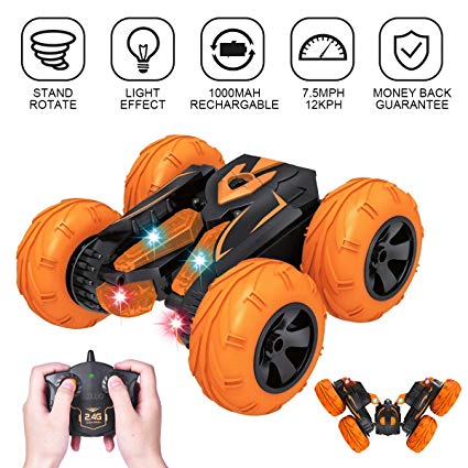 VAZILLIO Exclusive Storm Dancer Stunt Remote Control Car, 2.4GHz RC Road Racer Crawler Tumbler 360 Flips Rally Vehicle, Boys & Girls' Intellectual Toys, Novelty Holiday Birthday Visiting Gift for Kids