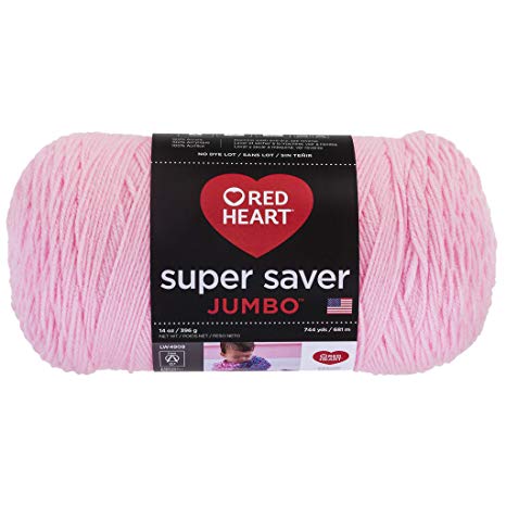 Red Heart  Super Saver Jumbo Yarn, Petal Pink