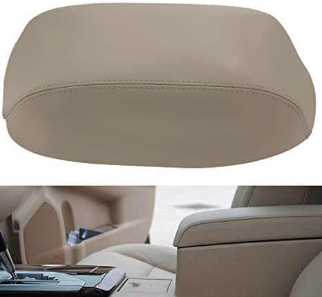 Zreneyfex Leather Center Console Lid Armrest Cover Replacement for Toyota Camry 2007-2011 Tan Beige