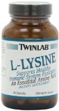 Twinlab L-Lysine 500mg 100 Capsules Pack of 4